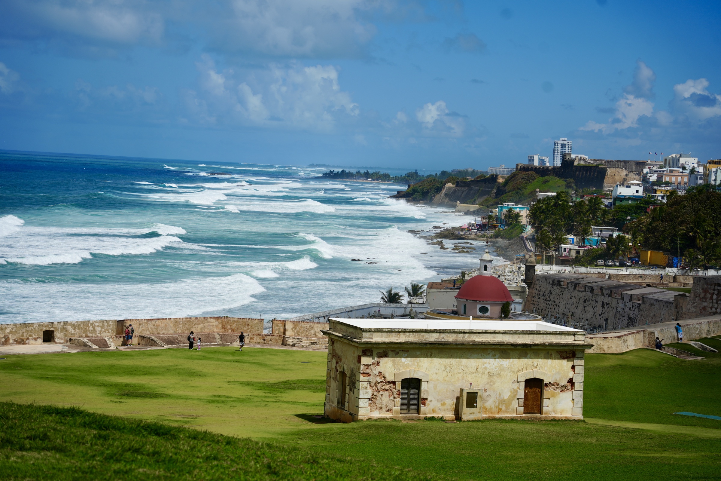 Old San Juan and its fortifications beside the Atlantic Ocean